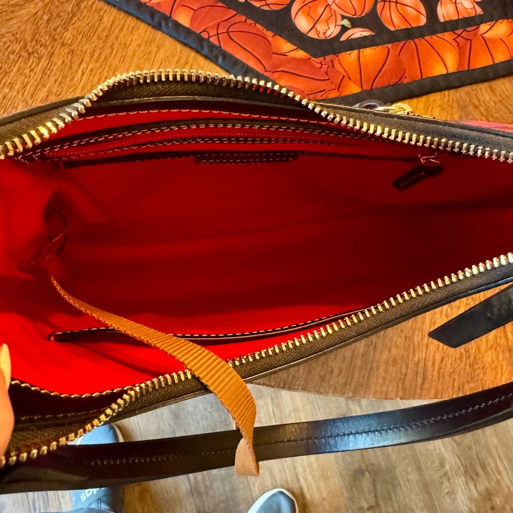 Dooney & Bourke Red and Black Buffalo Plaid Shoulder Bag - Picture 9 of 10